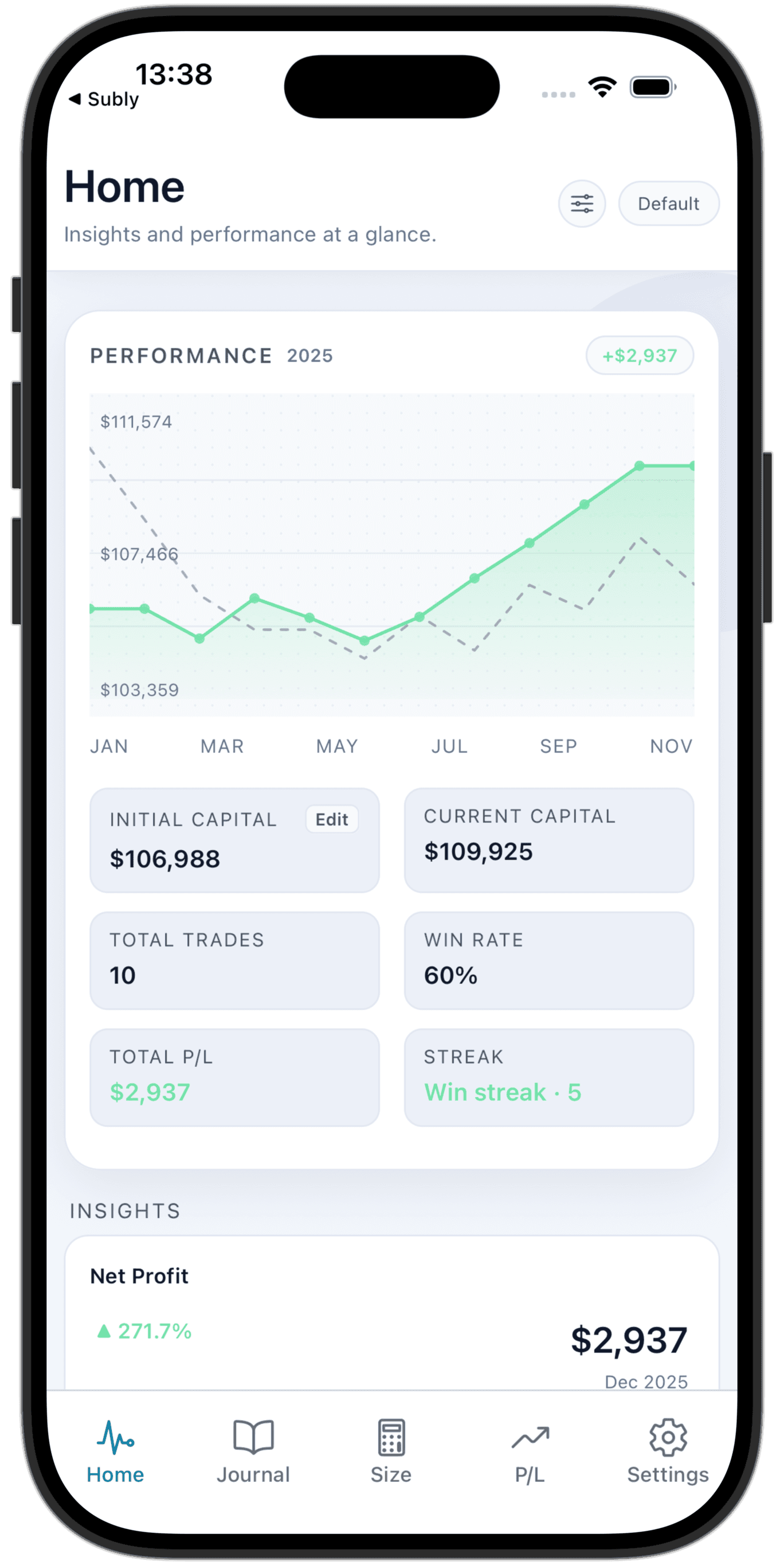 Trade Journal app preview